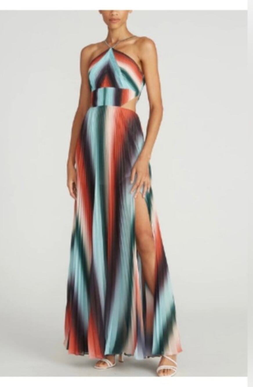 Amur Auburn Vintage Stripe Janet Gown Sz 4